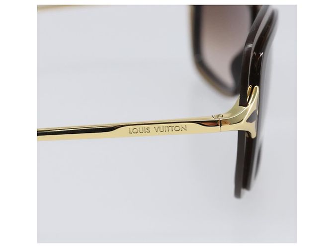 Occhiali da sole LOUIS VUITTON plastica Brown Z0323W LV Auth BA15683 Marrone - vista 8