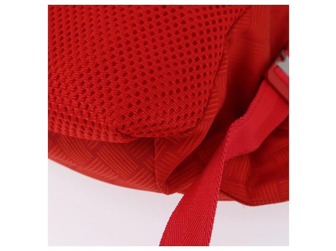 Borsa Body Bag BOTTEGA VENETA Nylon Rosso Argento Auth bs36846V - vista 14