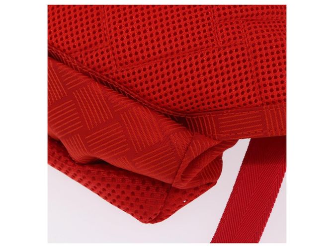 Borsa Body Bag BOTTEGA VENETA Nylon Rosso Argento Auth bs36846V - vista 16