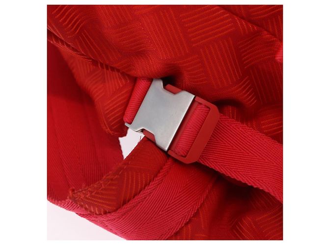 Borsa Body Bag BOTTEGA VENETA Nylon Rosso Argento Auth bs36846V - vista 18