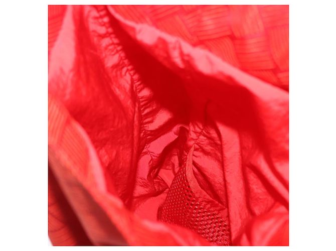 Borsa Body Bag BOTTEGA VENETA Nylon Rosso Argento Auth bs36846V - vista 21