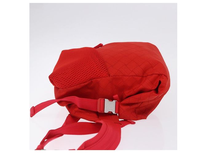 Borsa Body Bag BOTTEGA VENETA Nylon Rosso Argento Auth bs36846V - vista 3