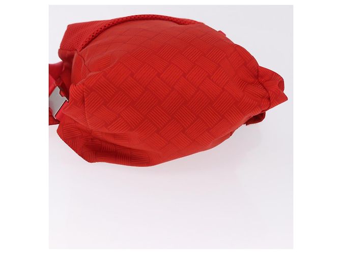 Borsa Body Bag BOTTEGA VENETA Nylon Rosso Argento Auth bs36846V - vista 5