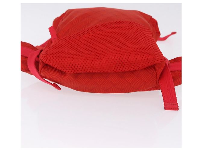 Borsa Body Bag BOTTEGA VENETA Nylon Rosso Argento Auth bs36846V - vista 6