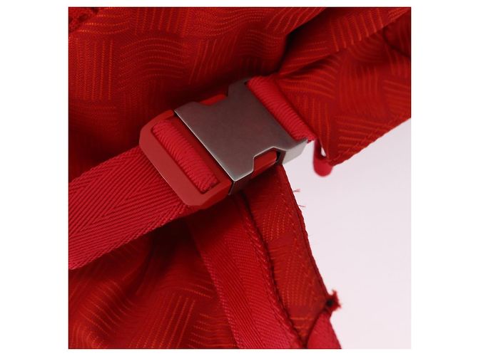 Borsa Body Bag BOTTEGA VENETA Nylon Rosso Argento Auth bs36846V - vista 9
