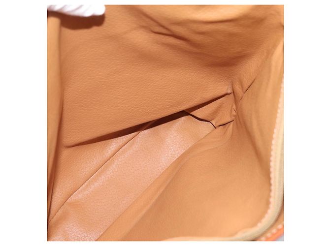 Céline Borsa Tote CELINE Macadam Canvas PVC Pelle Brown Gold Auth 203435A Marrone D'oro - vista 23