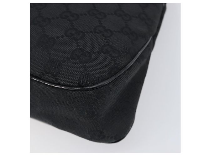 Borsa Tote GUCCI GG Canvas Nero e Oro 121023 Auth 202293A - vista 14