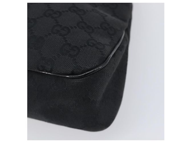Borsa Tote GUCCI GG Canvas Nero e Oro 121023 Auth 202293A - vista 15