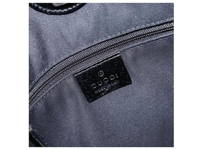 Borsa Tote GUCCI GG Canvas Nero e Oro 121023 Auth 202293A - vista 17