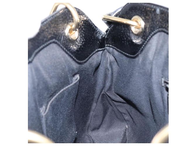 Borsa Tote GUCCI GG Canvas Nero e Oro 121023 Auth 202293A - vista 19