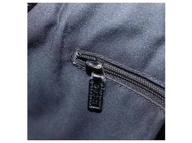 Borsa Tote GUCCI GG Canvas Nero e Oro 121023 Auth 202293A - vista 20
