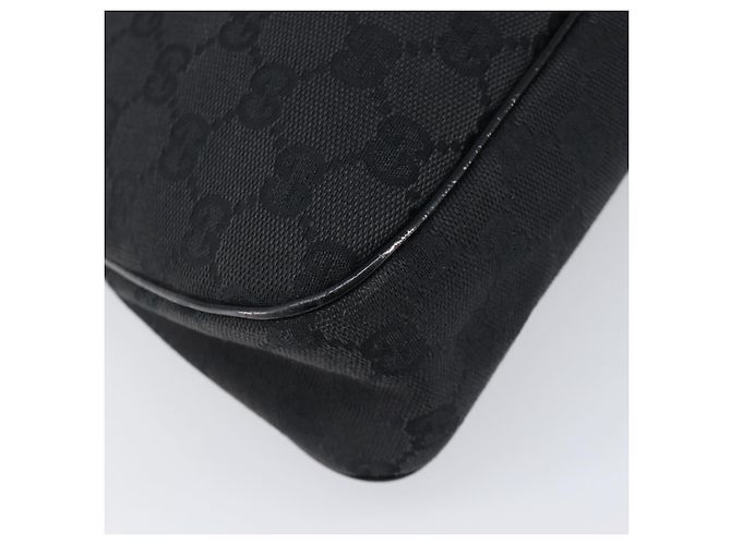 Borsa Tote GUCCI GG Canvas Nero e Oro 121023 Auth 202293A - vista 9