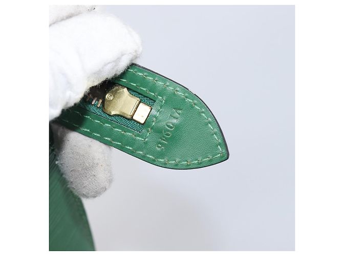 Borsa Shopping LOUIS VUITTON Epi Saint Jacques Green M52274 LV Auth BA15650 Verde - vista 12