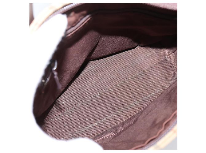 Borsa a mano BURBERRY Nova Check Canvas Beige Gold Auth 202661 D'oro - vista 11
