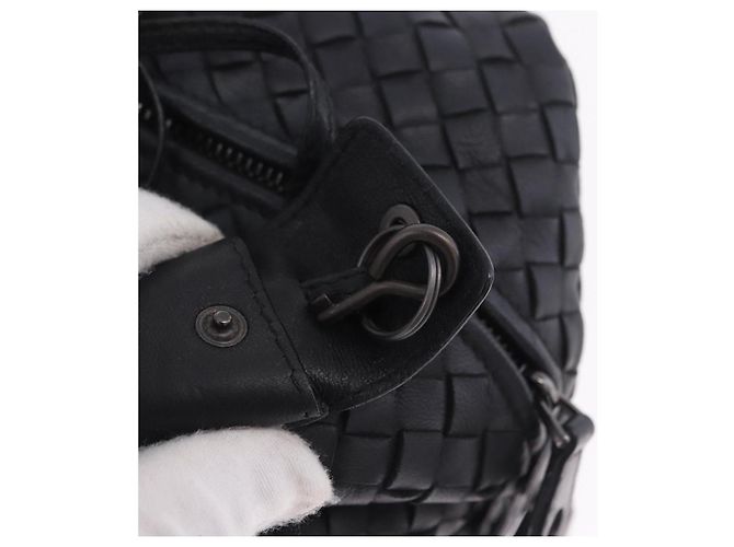 Borsa BOTTEGA VENETA INTRECCIATO in pelle nera Auth 200420SAM Nero - vista 10