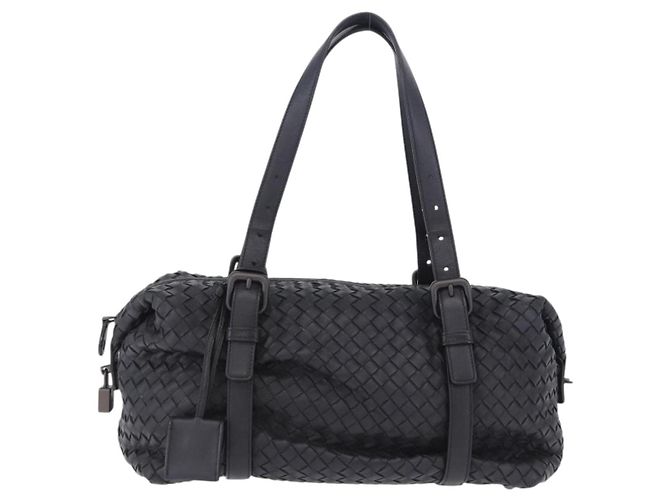 Borsa BOTTEGA VENETA INTRECCIATO in pelle nera Auth 200420SAM Nero - vista 13