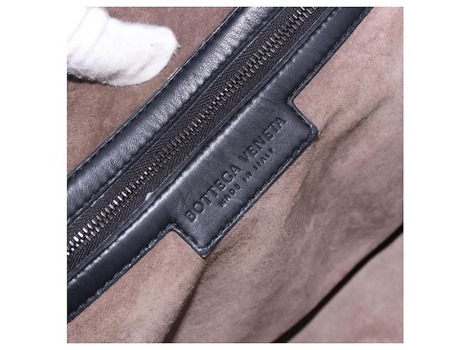 Borsa BOTTEGA VENETA INTRECCIATO in pelle nera Auth 200420SAM Nero - vista 18