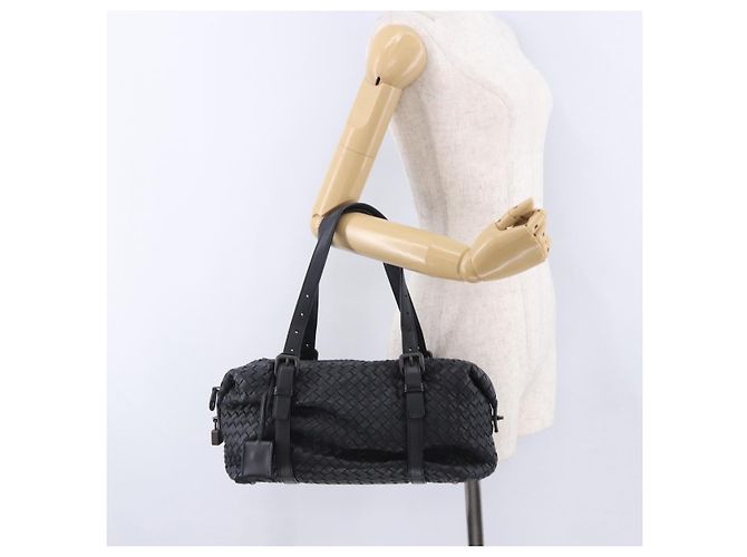 Borsa BOTTEGA VENETA INTRECCIATO in pelle nera Auth 200420SAM Nero - vista 25