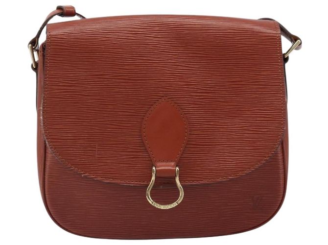 LOUIS VUITTON Epi Saint Cloud GM Shoulder Bag Brown M52193 LV Auth 202978 Marrone - vista 13