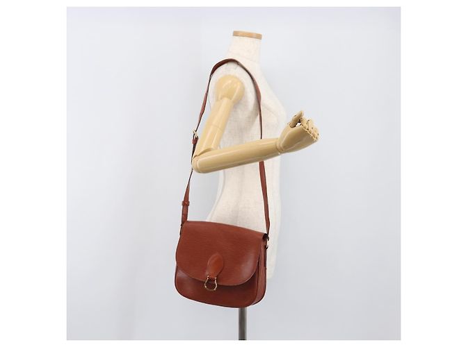 LOUIS VUITTON Epi Saint Cloud GM Shoulder Bag Brown M52193 LV Auth 202978 Marrone - vista 25