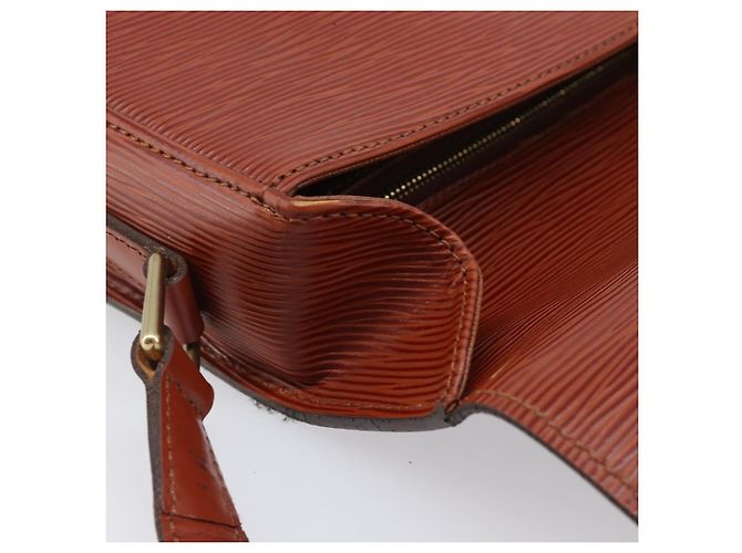 LOUIS VUITTON Epi Saint Cloud GM Shoulder Bag Brown M52193 LV Auth 202978 Marrone - vista 9