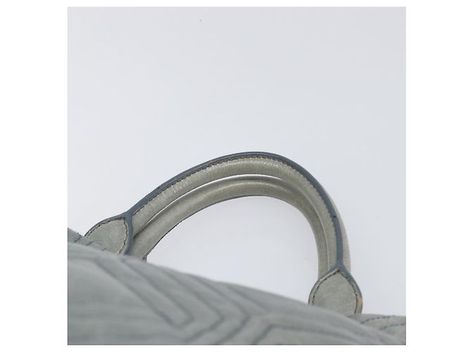 Borsa Miu Miu Vitellolux in pelle 2way Grigio Tono Oro Auth 202588V Marrone - vista 14