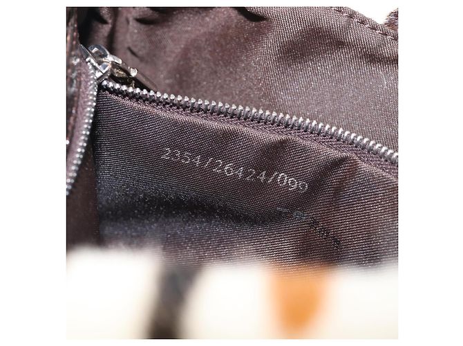 Borsa a tracolla FENDI Mamma Baguette in pelle Harako Beige Silver Auth 202898SAM Argento - vista 11