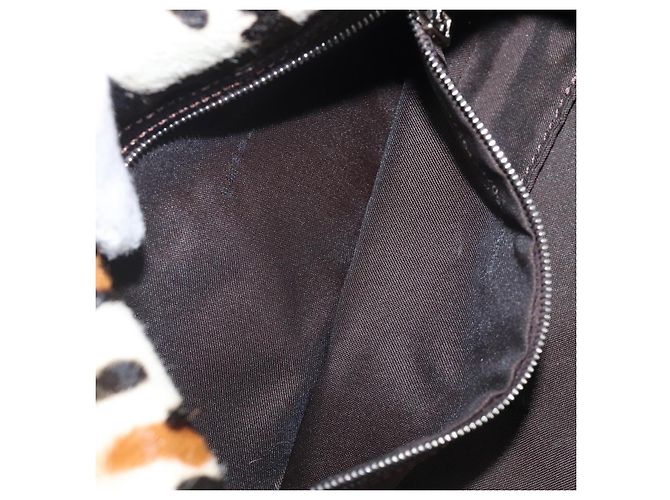 Borsa a tracolla FENDI Mamma Baguette in pelle Harako Beige Silver Auth 202898SAM Argento - vista 27