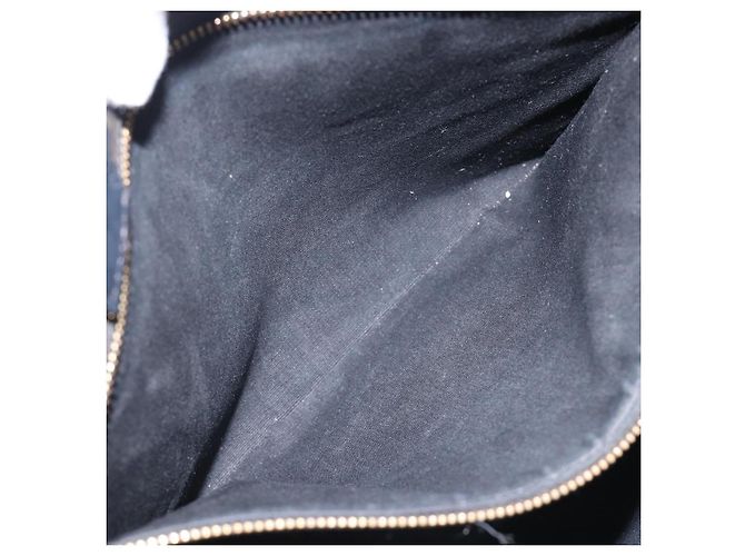 Céline Borsa a Mano CELINE Macadam Vertical Cabas PVC Pelle Marrone Tono Oro Auth 202827A - vista 20
