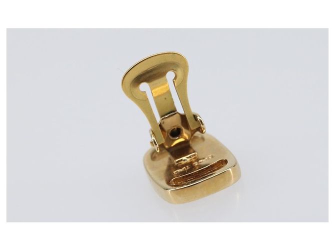 Orecchini Salvatore Ferragamo Vala Metal Gold Tone Auth SW2870 - vista 4