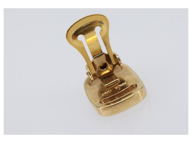 Orecchini Salvatore Ferragamo Vala Metal Gold Tone Auth SW2870 - vista 8