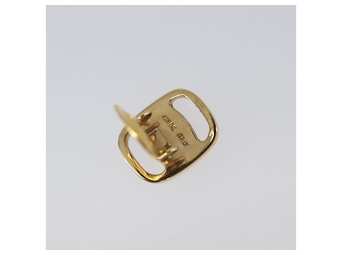Orecchini Salvatore Ferragamo Vala Metal Gold Tone Auth SW2870 - vista 9