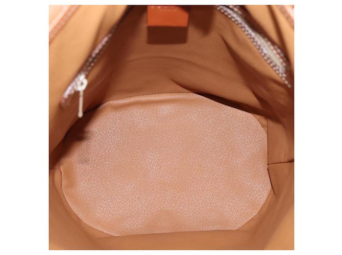 Céline CELINE Macadam Canvas Tote Bag PVC Leder Brown Gold Auth 201267V Braun Golden - Ansicht 10