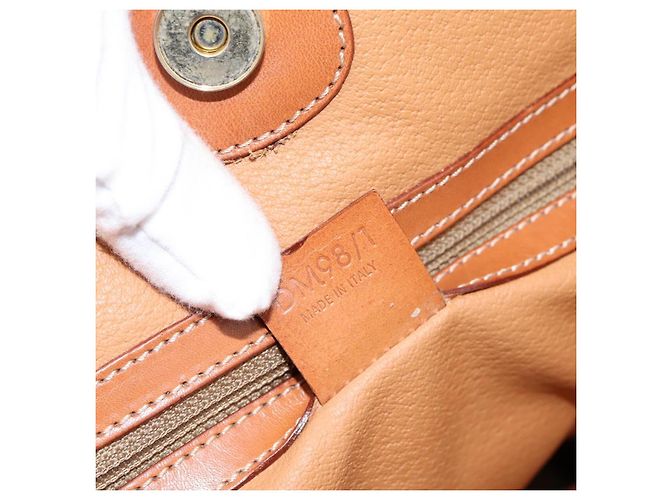 Céline CELINE Macadam Canvas Tote Bag PVC Leder Brown Gold Auth 201267V Braun Golden - Ansicht 11