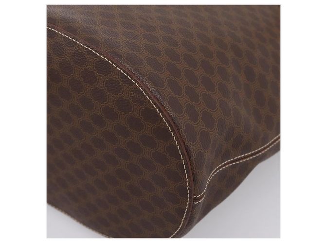 Céline CELINE Macadam Canvas Tote Bag PVC Leder Brown Gold Auth 201267V Braun Golden - Ansicht 14
