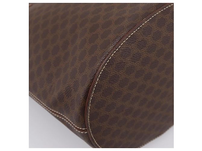 Céline CELINE Macadam Canvas Tote Bag PVC Leder Brown Gold Auth 201267V Braun Golden - Ansicht 15