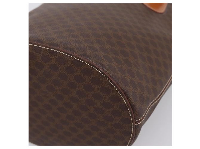 Céline CELINE Macadam Canvas Tote Bag PVC Leder Brown Gold Auth 201267V Braun Golden - Ansicht 16