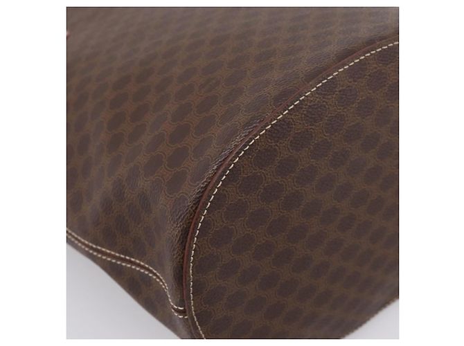 Céline CELINE Macadam Canvas Tote Bag PVC Leder Brown Gold Auth 201267V Braun Golden - Ansicht 17