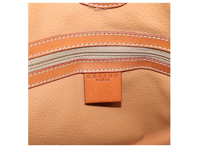 Céline CELINE Macadam Canvas Tote Bag PVC Leder Brown Gold Auth 201267V Braun Golden - Ansicht 18
