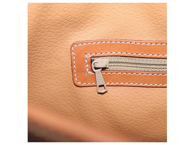 Céline CELINE Macadam Canvas Tote Bag PVC Leder Brown Gold Auth 201267V Braun Golden - Ansicht 21