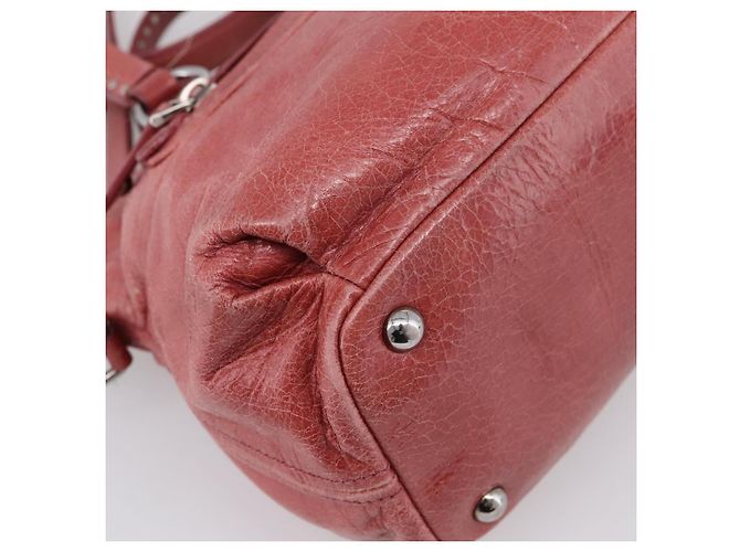 Borsa Miu Miu Vitellolux in pelle 2way Rosa Argento Auth 202584V - vista 10