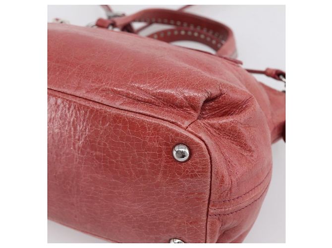 Borsa Miu Miu Vitellolux in pelle 2way Rosa Argento Auth 202584V - vista 17