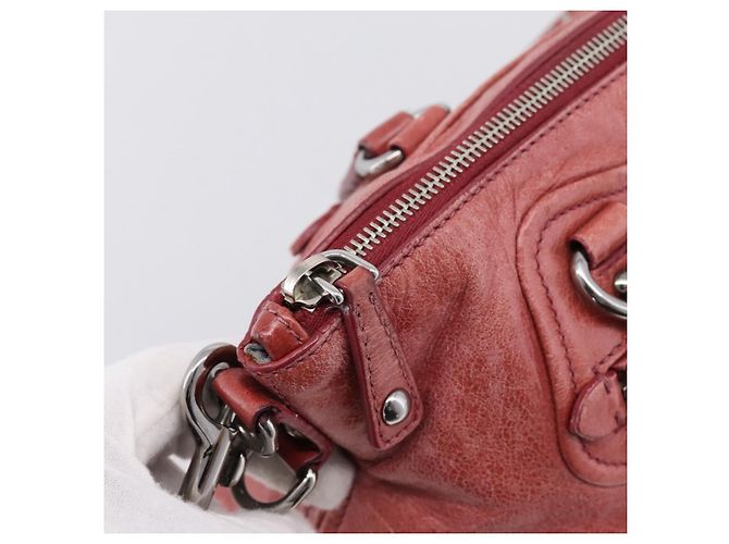 Borsa Miu Miu Vitellolux in pelle 2way Rosa Argento Auth 202584V - vista 18