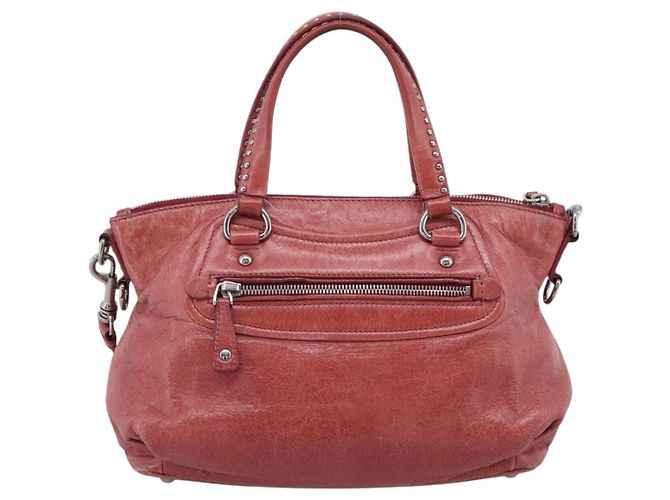Borsa Miu Miu Vitellolux in pelle 2way Rosa Argento Auth 202584V - vista 2