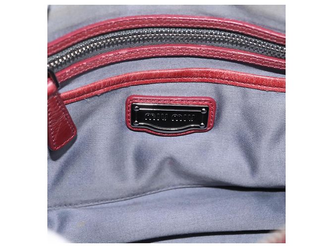 Borsa Miu Miu Vitellolux in pelle 2way Rosa Argento Auth 202584V - vista 21