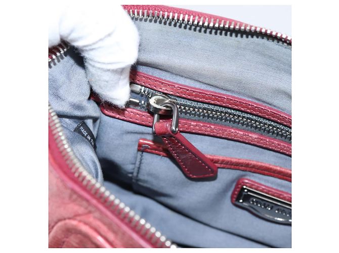 Borsa Miu Miu Vitellolux in pelle 2way Rosa Argento Auth 202584V - vista 24