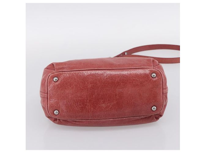 Borsa Miu Miu Vitellolux in pelle 2way Rosa Argento Auth 202584V - vista 5
