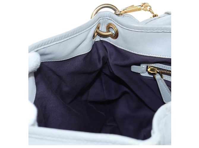 Miu Miu Handtasche Leder 2way Grau Gold Authentisch 196873A Braun Golden - Ansicht 32