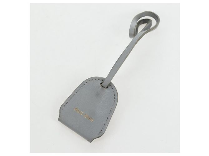 Miu Miu Handtasche Leder 2way Grau Gold Authentisch 196873A Braun Golden - Ansicht 37