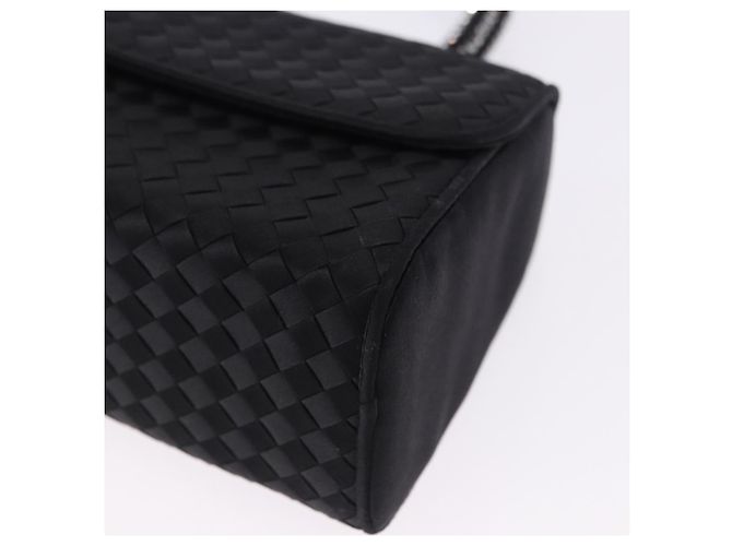 Borsa a mano BOTTEGA VENETA INTRECCIATO Nylon Nero Argento Auth 200527M - vista 14